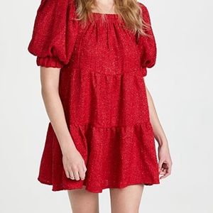 Sister Jane Carina Red Tweed Dress NWT